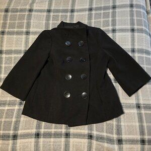 Style & Co Women's Black Double Breasted Peacoat Size 6